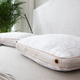Bedgear Glacier Performance Pillows on bed